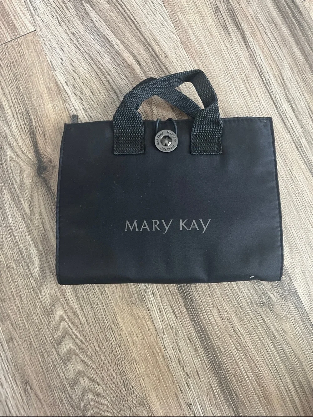 Hanging Travel Organizer Bag in Black with Pink Interior